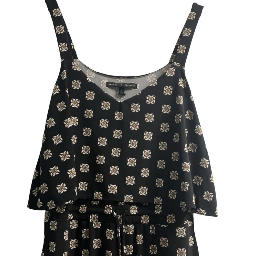 WHBM Dressy Floral Printed Tank Jumpsuit in Black Size Large -- WOW WOW WOW!!! - Picture 5 of 11